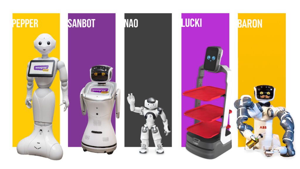 Wszystkie roboty Weegree One - Robot pepper, sanbot, nao, lucki i baron